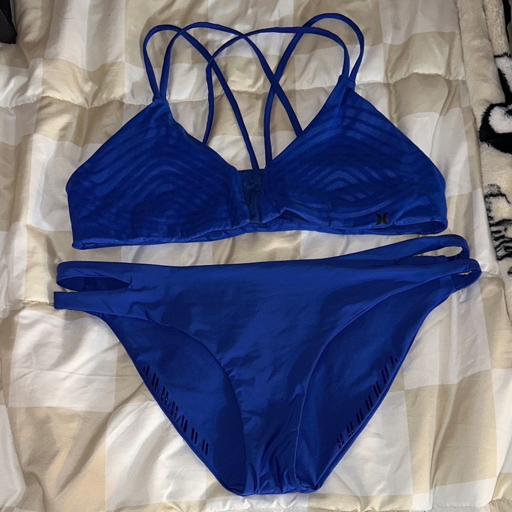 Hurley Strappy Blue Bikini Set